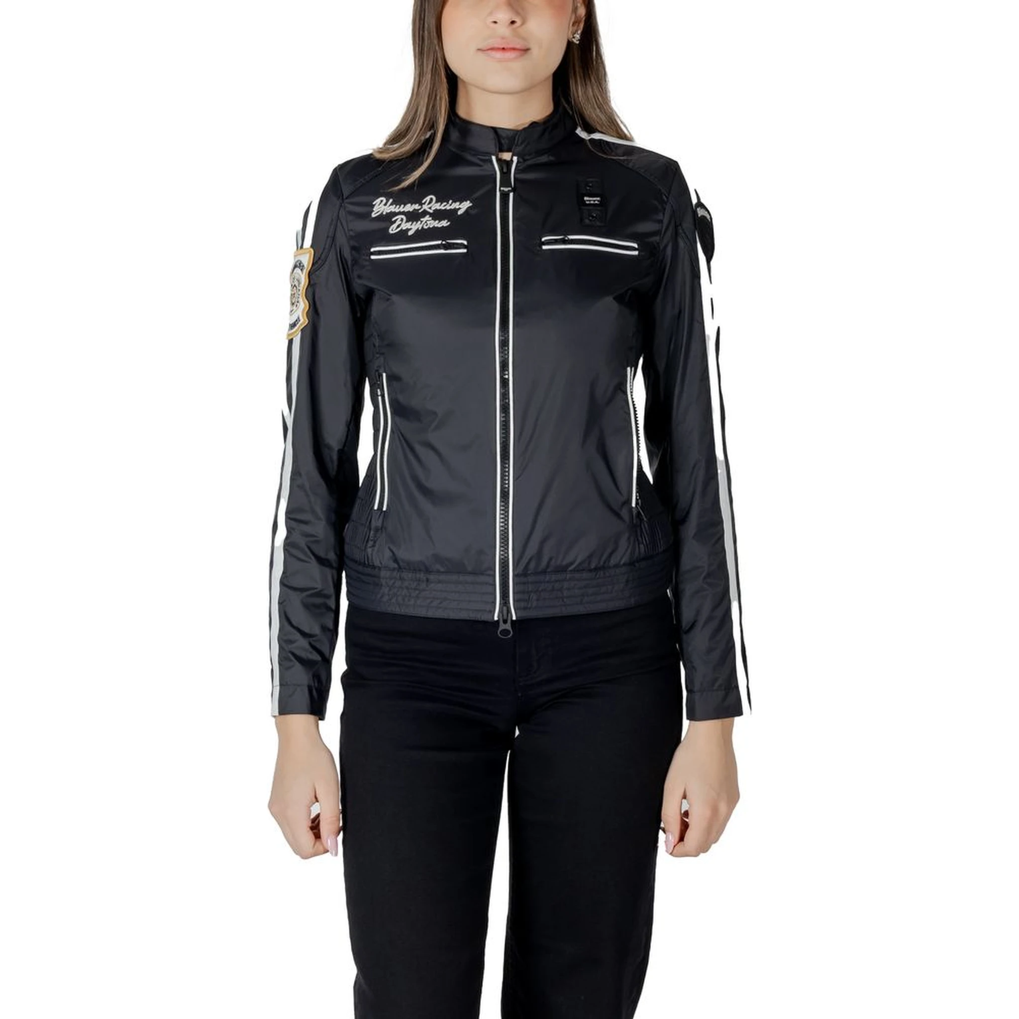 Black Polyamide Biker Jacket