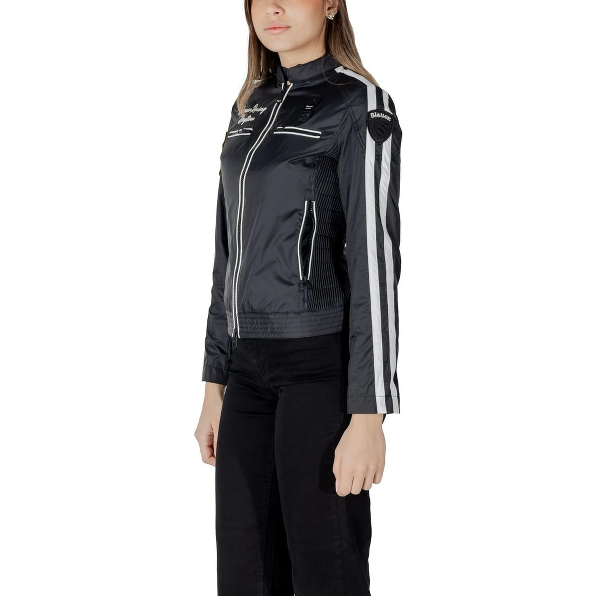 Black Polyamide Biker Jacket