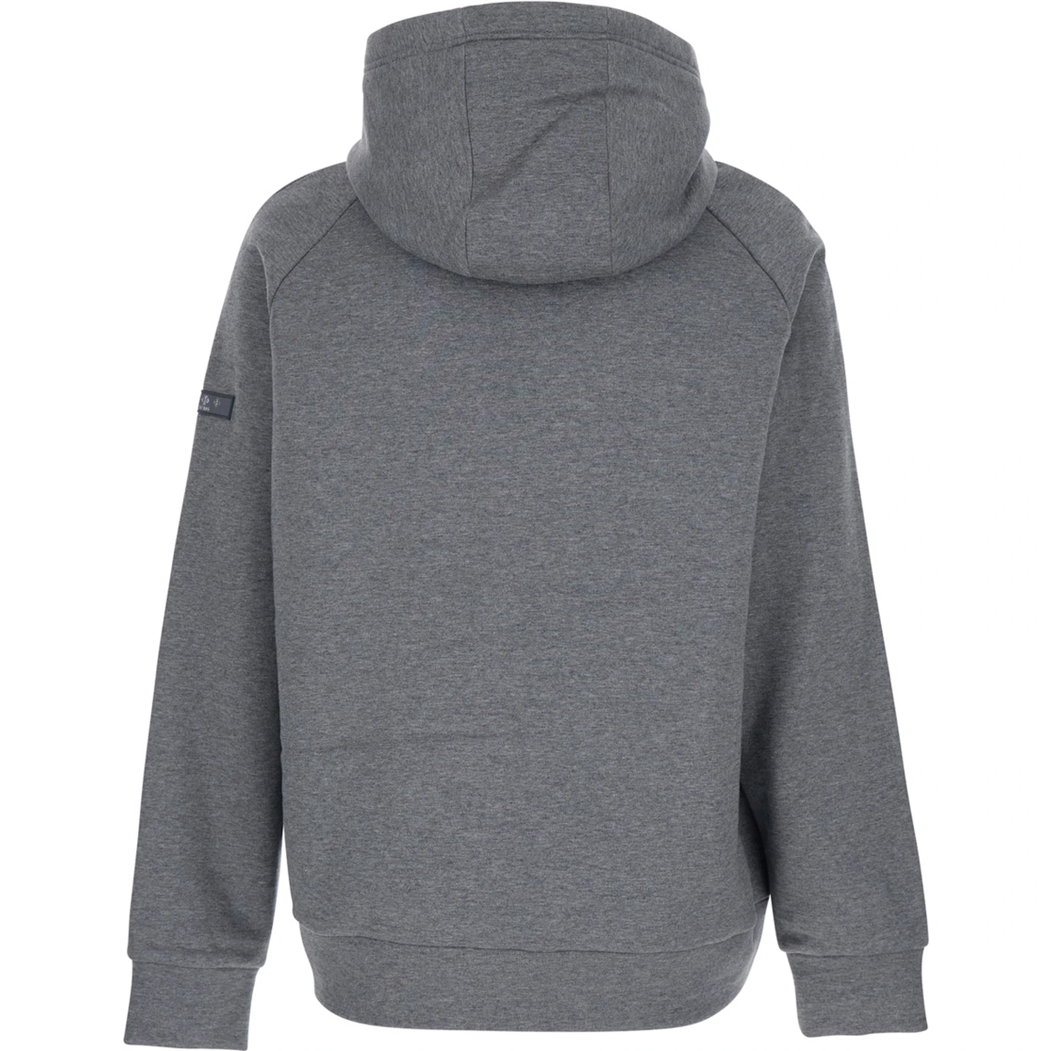 Baccaro Grey Sweatshirt with Hood and Logo Patch on the Sleeve in Cotton Man