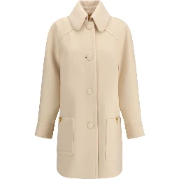 Cream Fleece Wool Coat