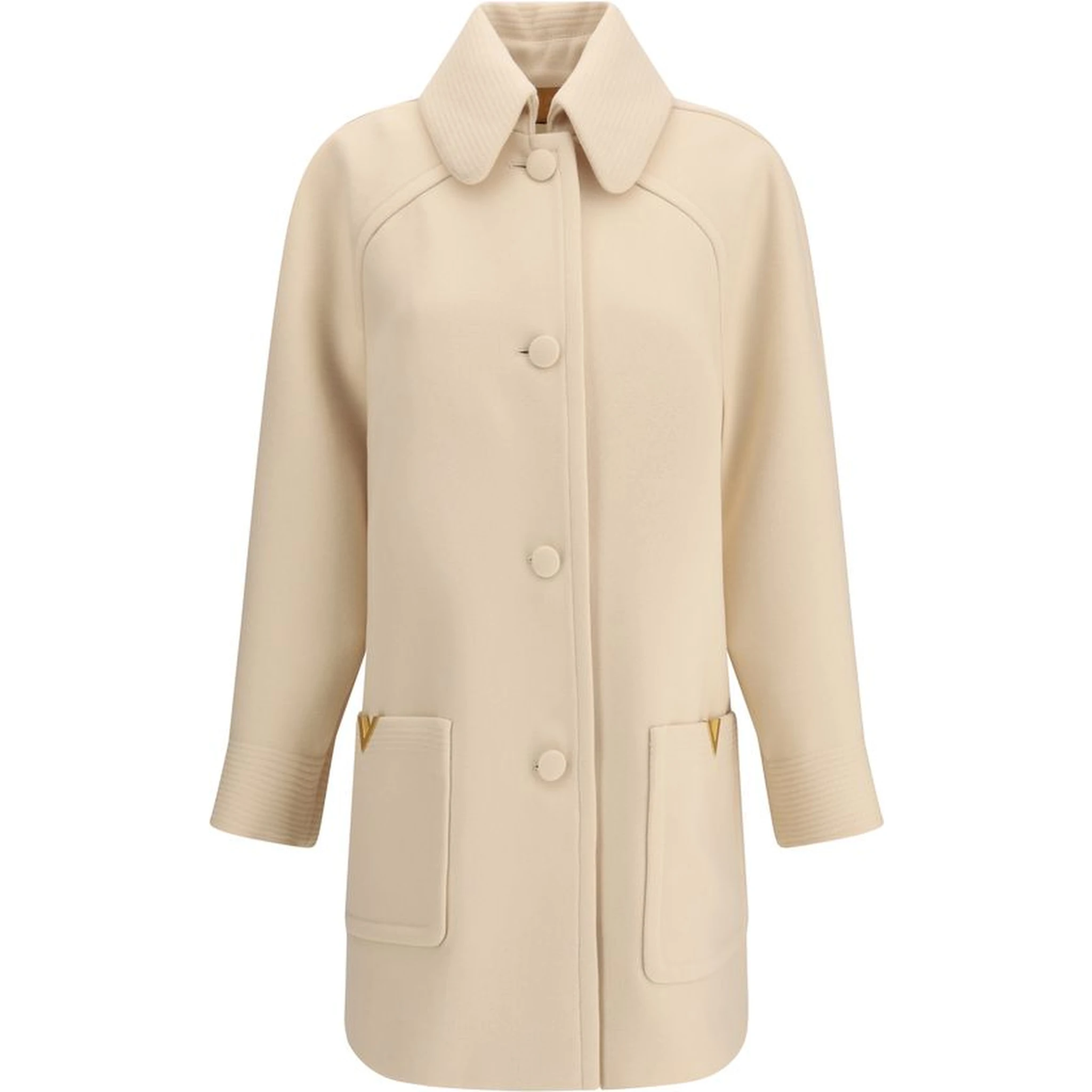 Cream Fleece Wool Coat
