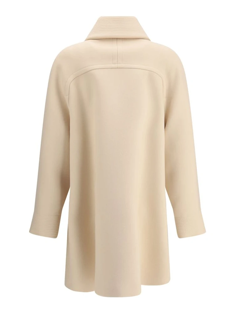 Cream Fleece Wool Coat alternative