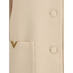 Cream Fleece Wool Coat