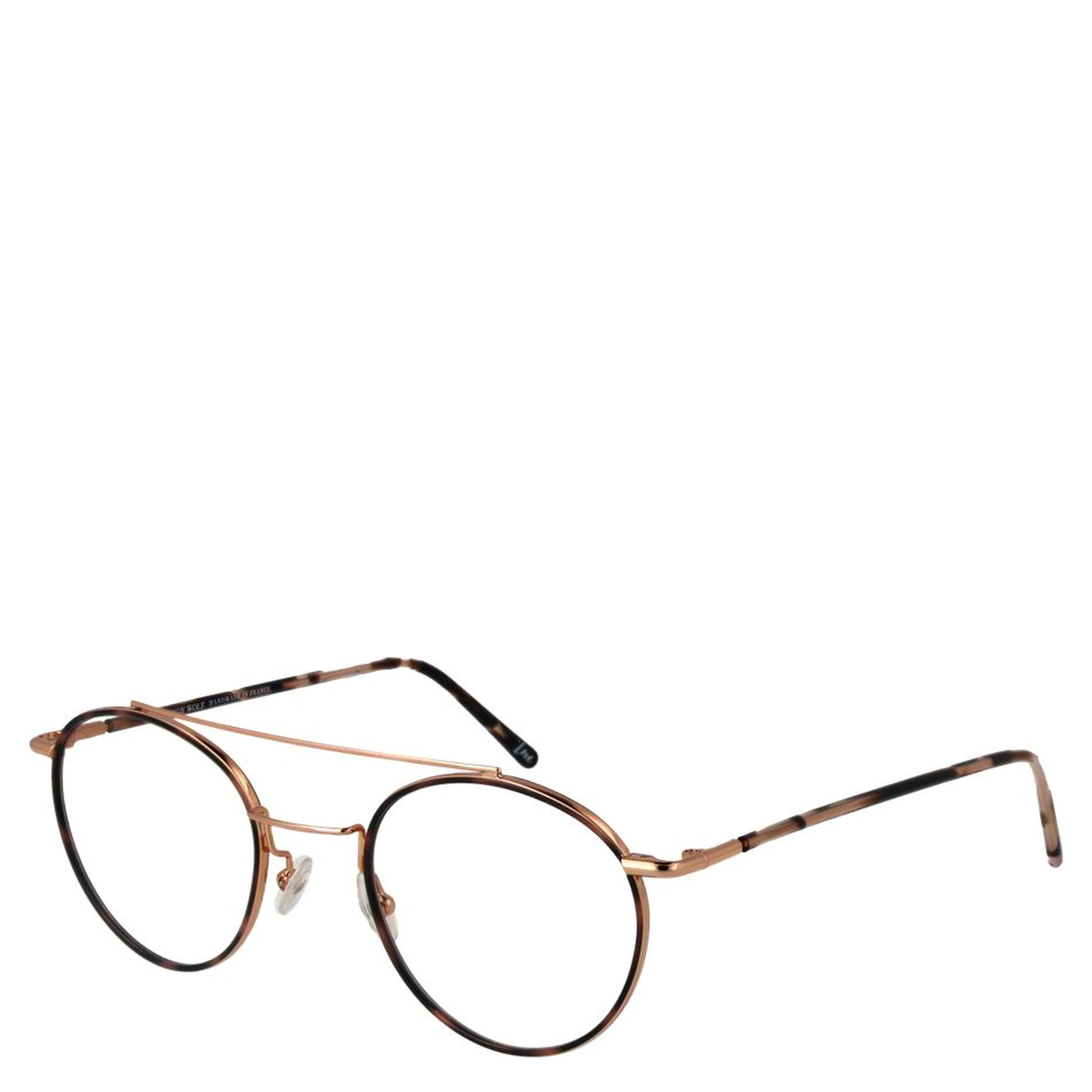 نظارات معدنية بلون الذهب الوردي (إطارات)
