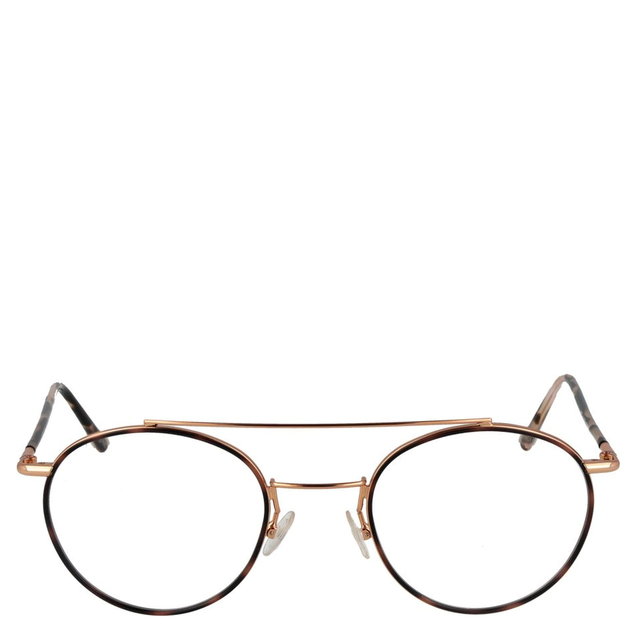 نظارات معدنية بلون الذهب الوردي (إطارات)