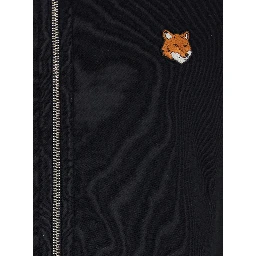 Black Sweatshirt with High Neck and Logo Patch on the Front in Cotton Man