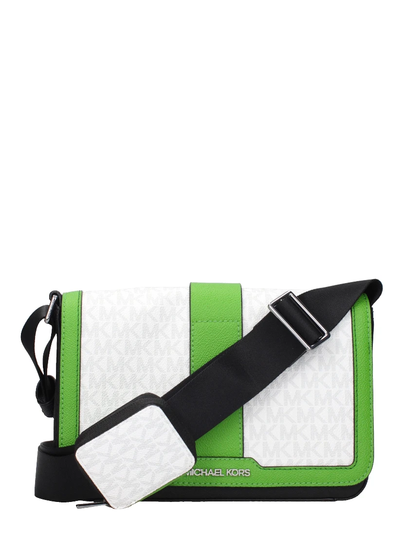 White Fabric Crossbody Bag