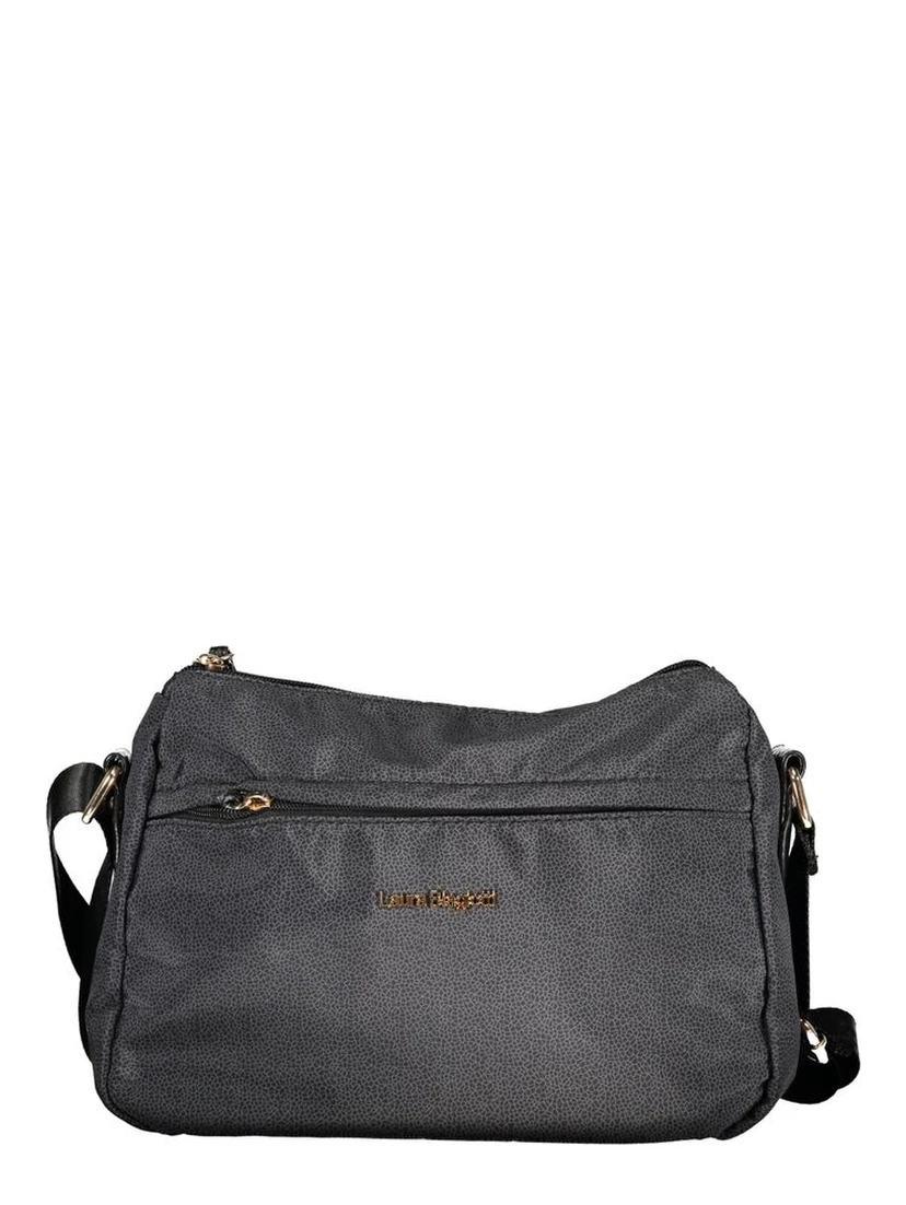 Black Polyester Women Handbag