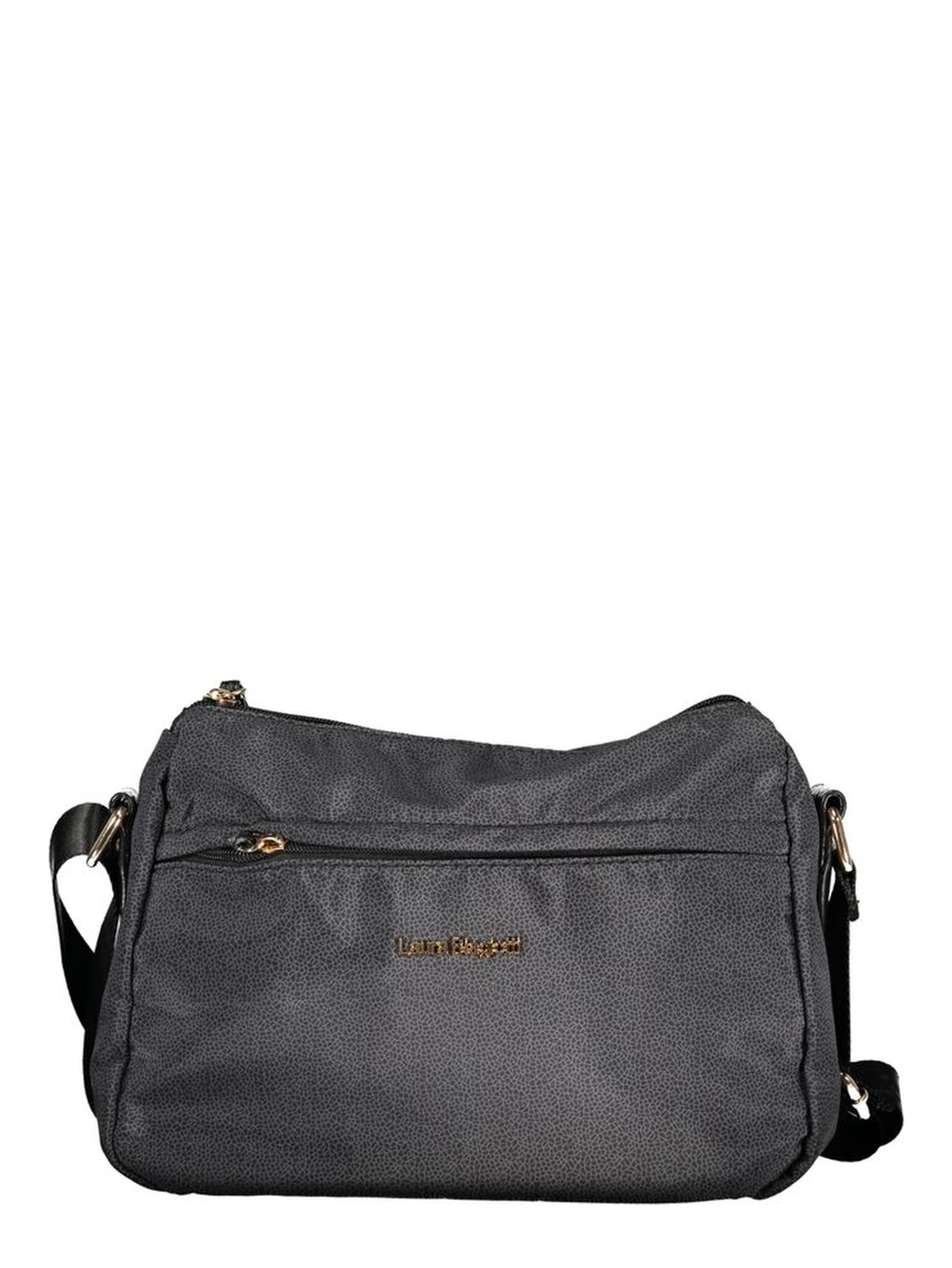 Black Polyester Women Handbag