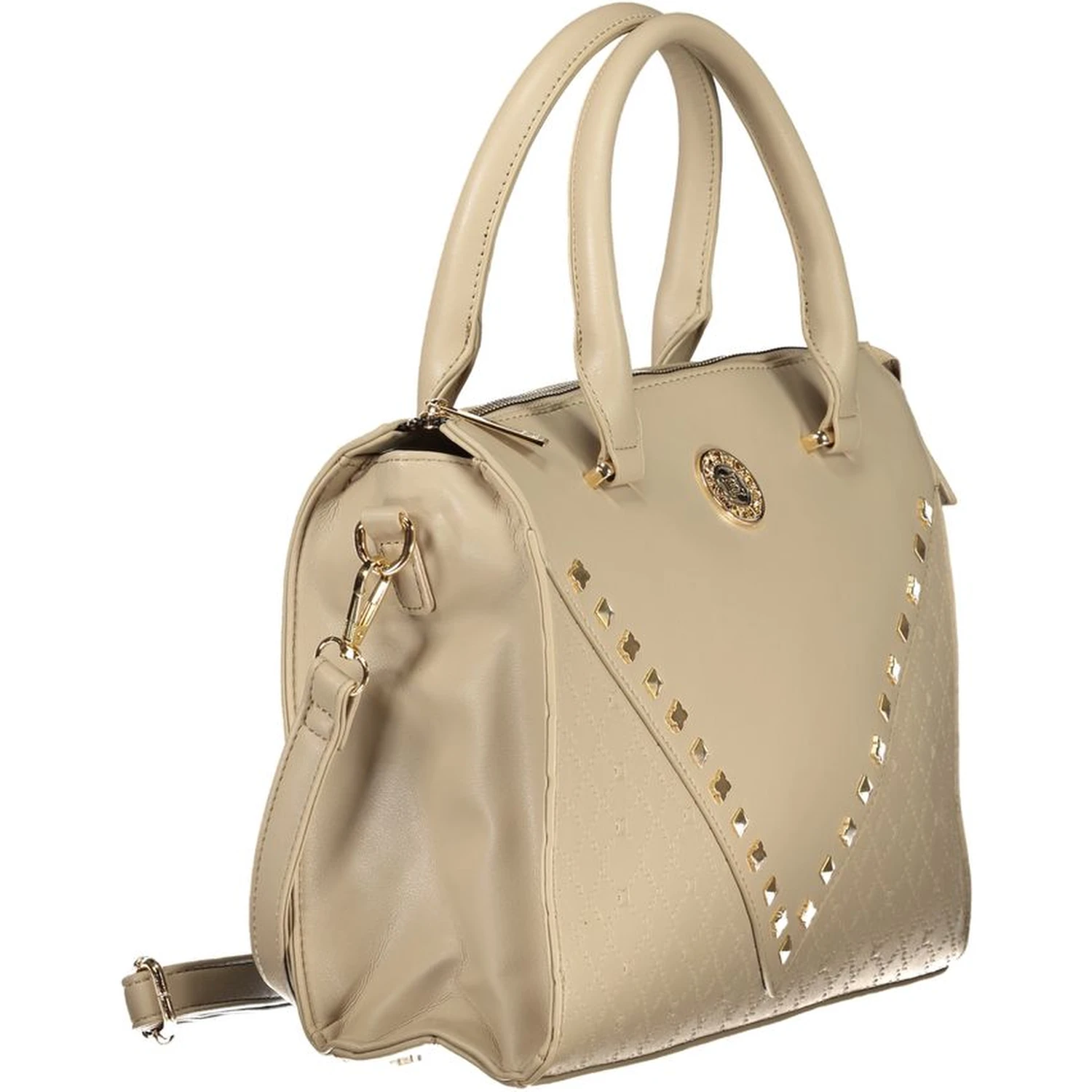 Beige PVC Women Handbag