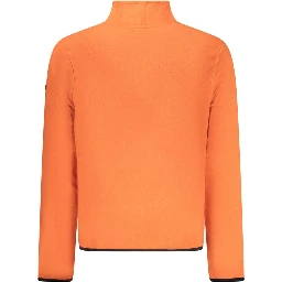 Orange Polyester Men Sweater