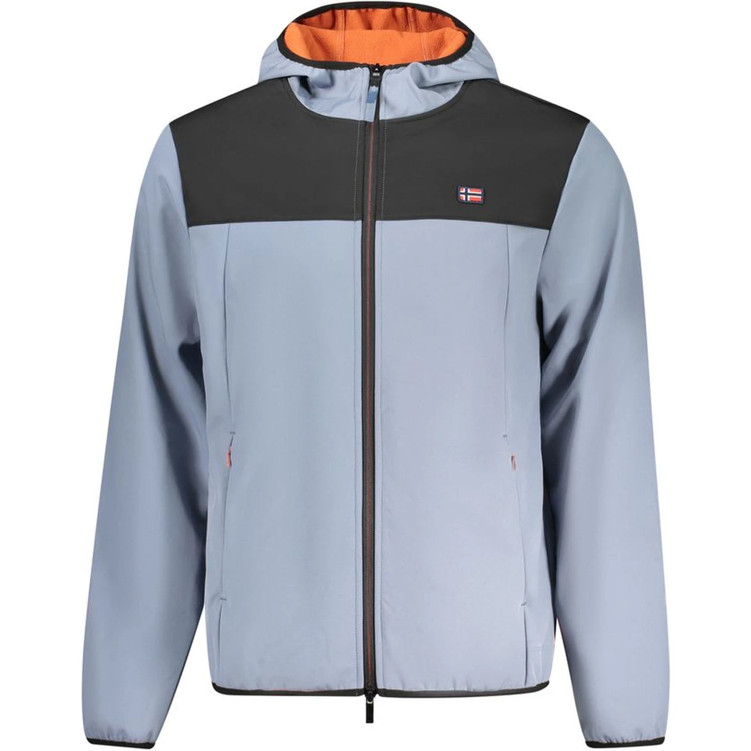 Blue Polyester Men Jacket