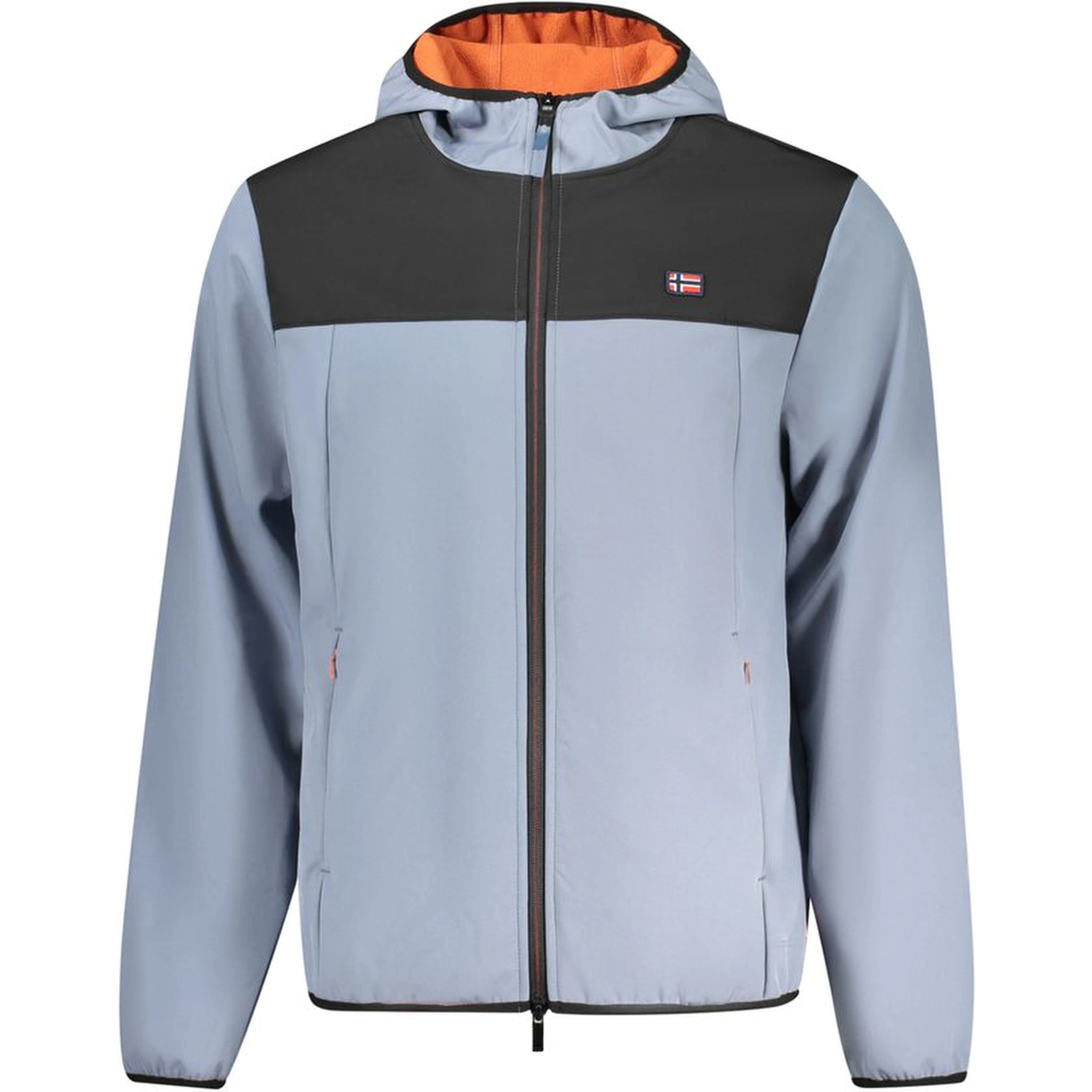 Blue Polyester Men Jacket