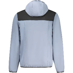 Blue Polyester Men Jacket