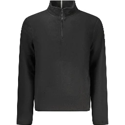 Black Polyester Men Sweater