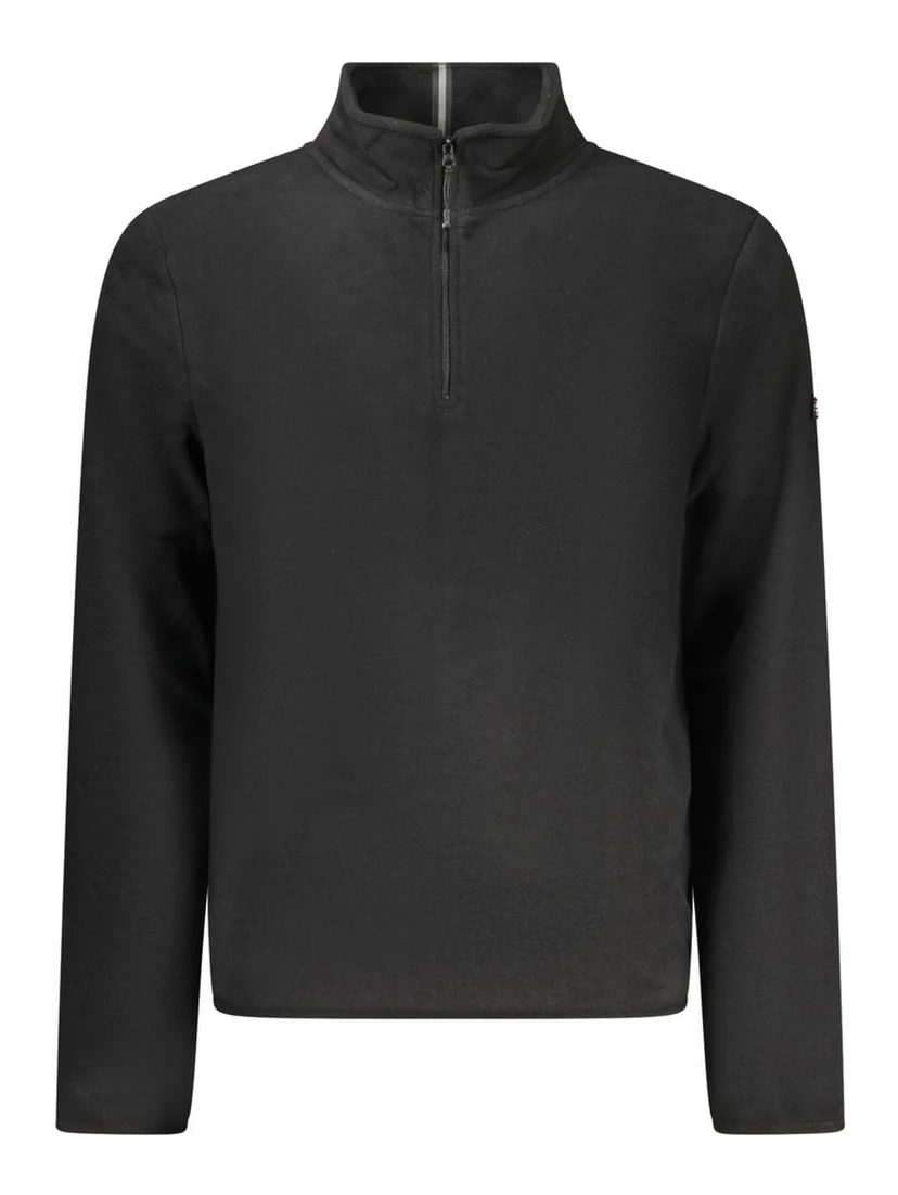 Black Polyester Men Sweater