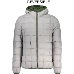 Green Polyester Men's Reversible Jacket