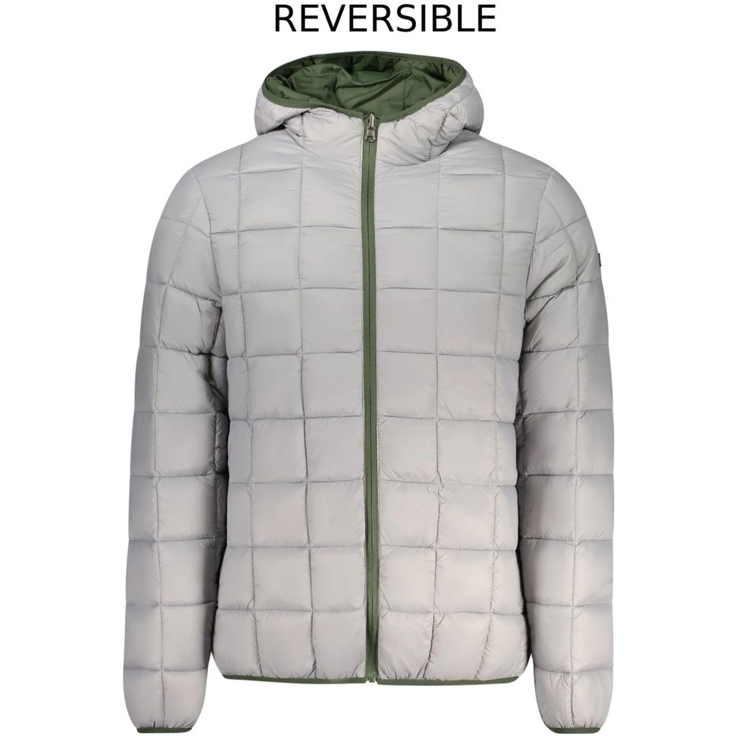 Green Polyester Men's Reversible Jacket