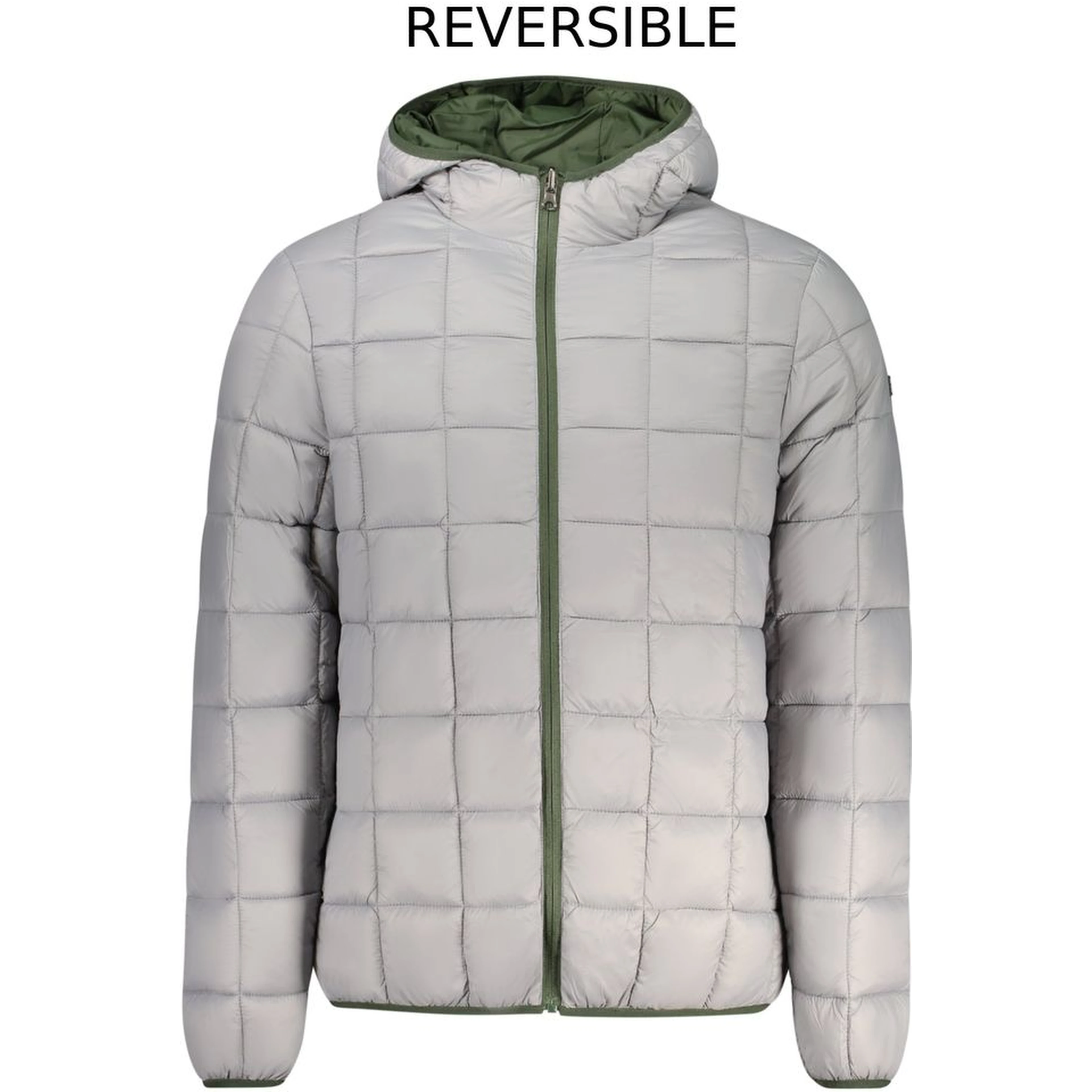 Green Polyester Men's Reversible Jacket