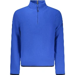 Blue Polyester Men Sweater