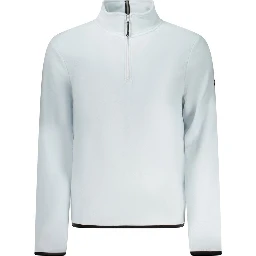 Blue Polyester Men Sweater