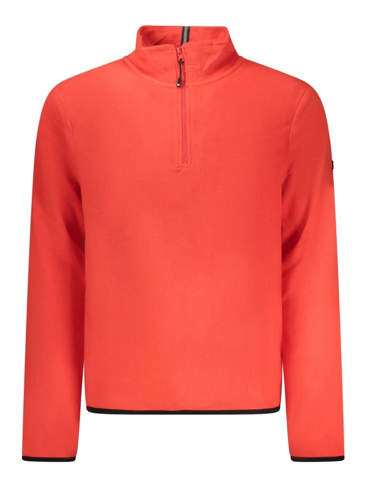 Red Polyester Men Sweater