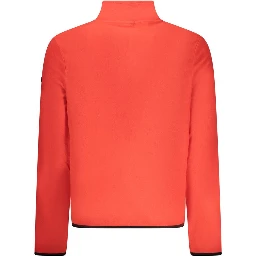 Red Polyester Men Sweater