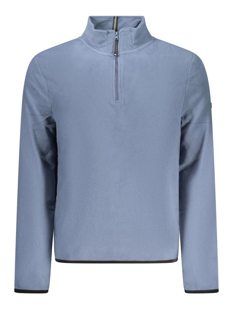 Blue Polyester Men Sweater