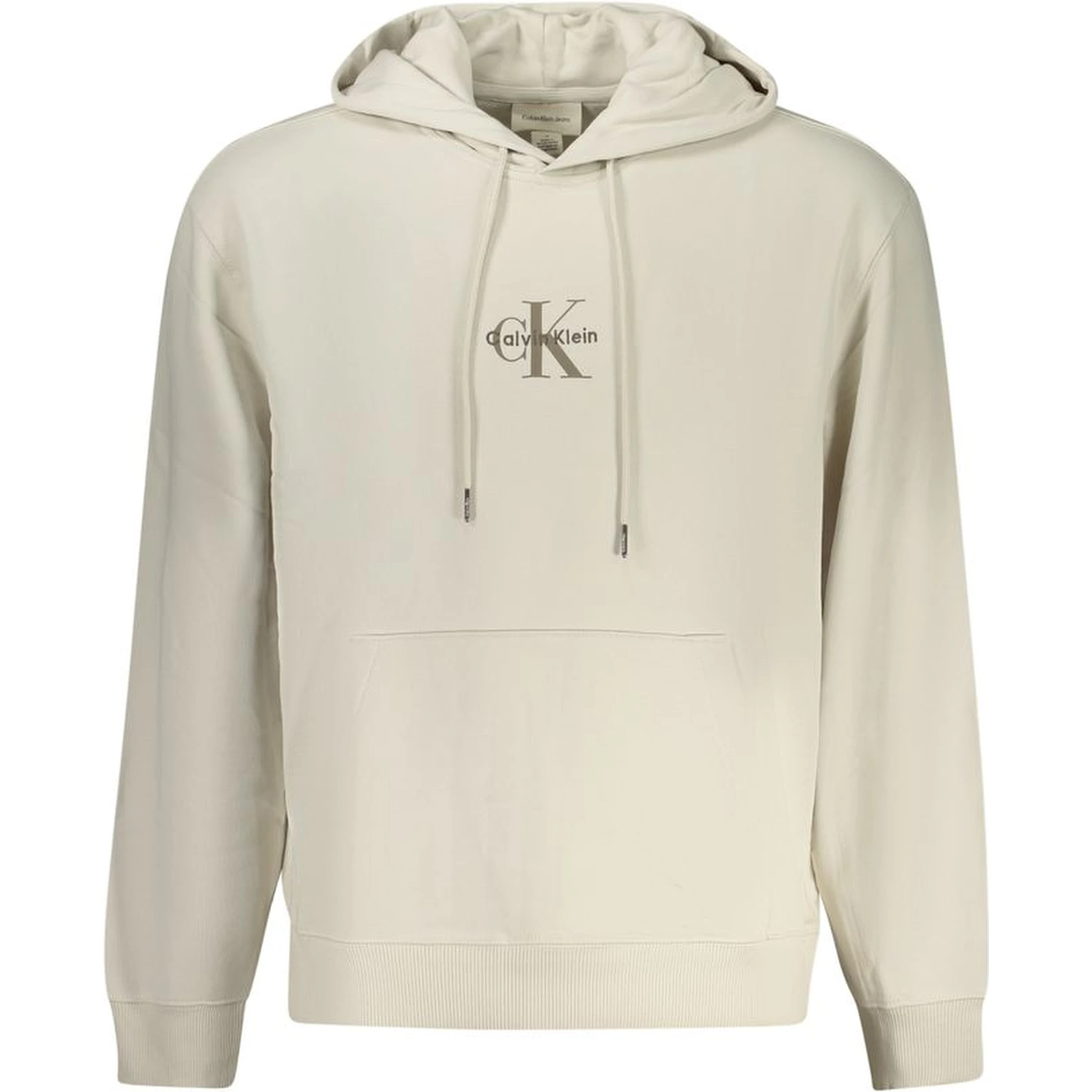 Beige Cotton Men Sweater