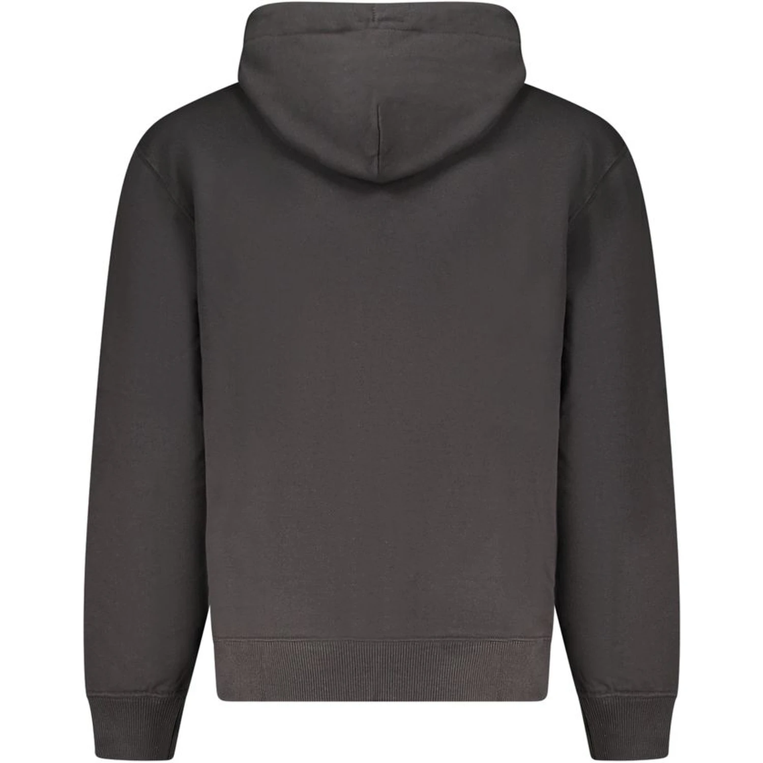 Black Cotton Men Sweater Hoodie
