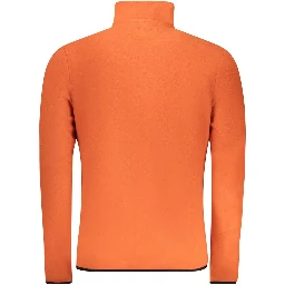 Orange Polyester Men Sweater