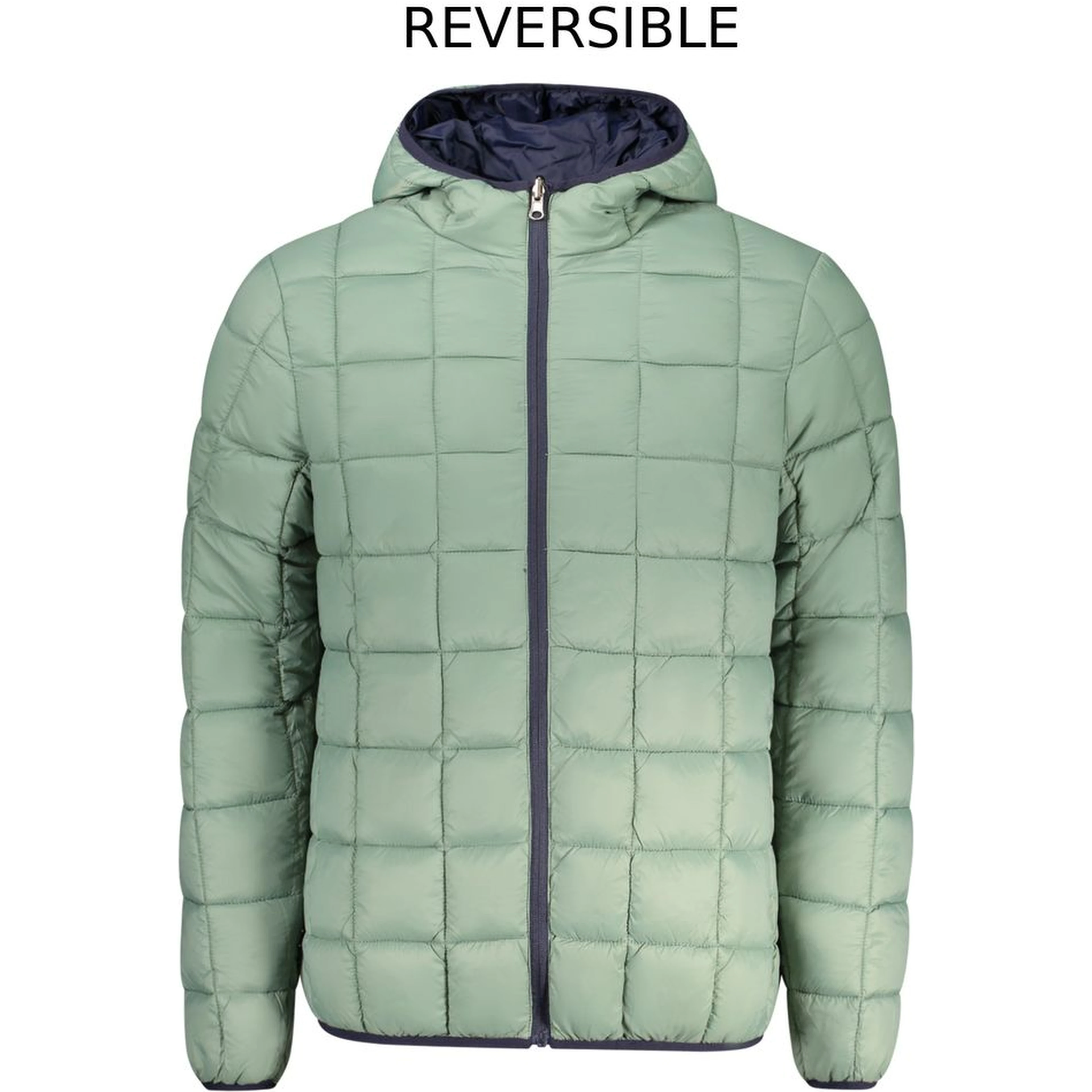 Blue Polyester Men Jacket