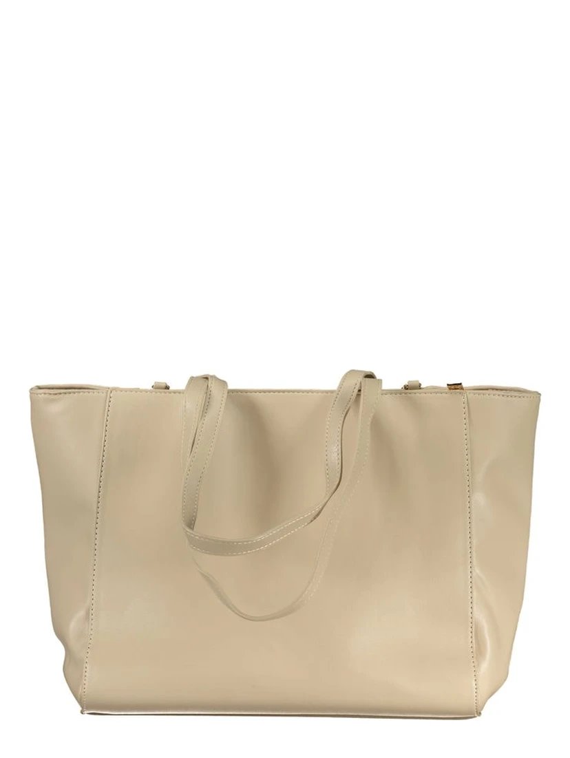 Beige PVC Women Handbag