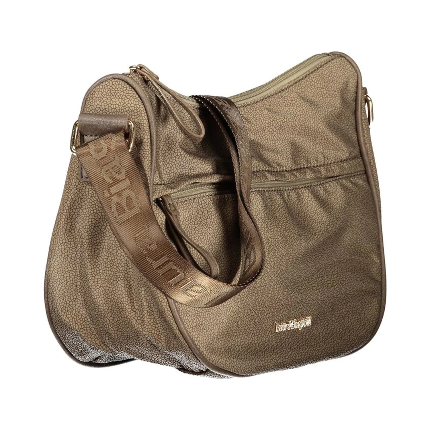 Beige Polyester Women Handbag