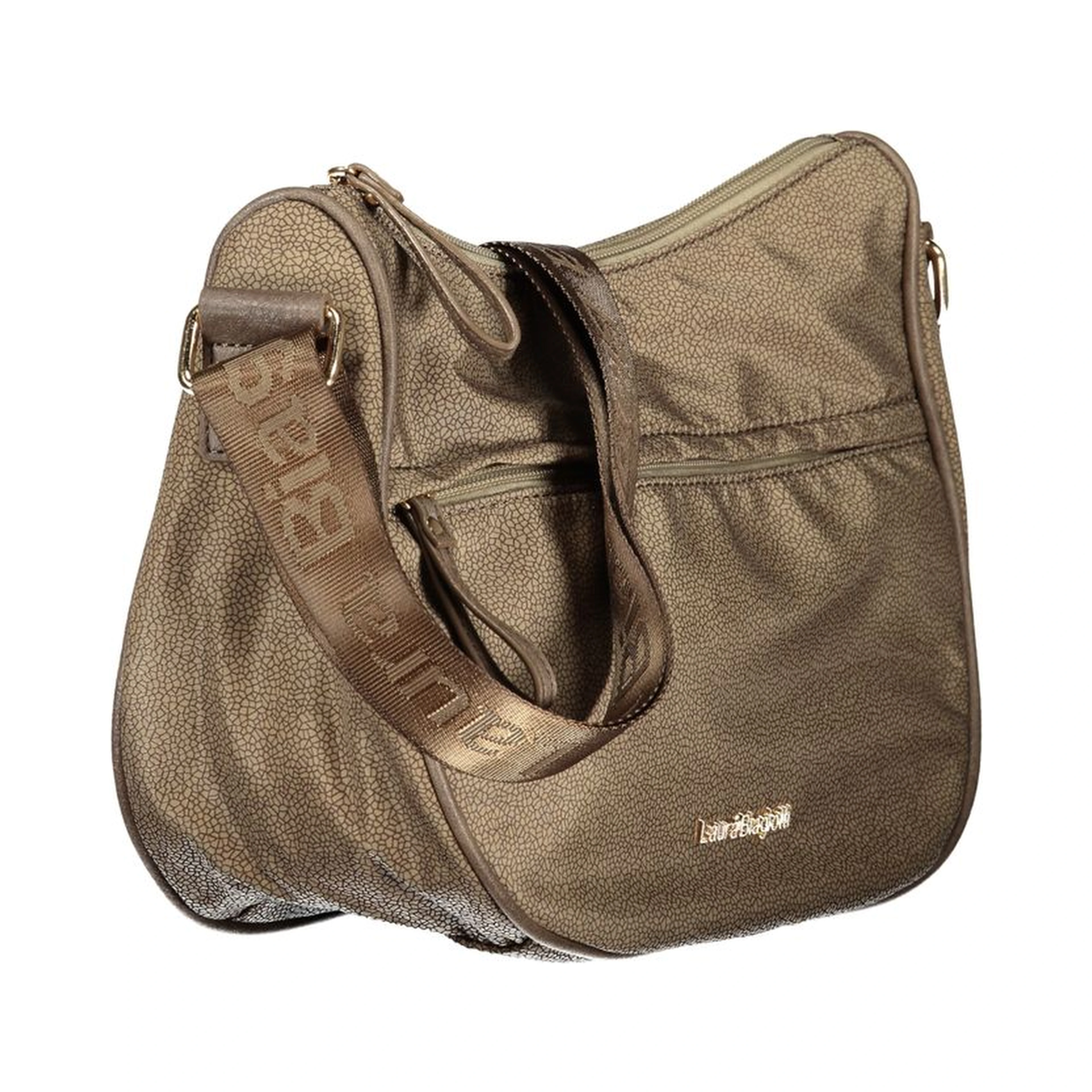 Beige Polyester Women Handbag