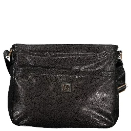Black Polyester Women Handbag