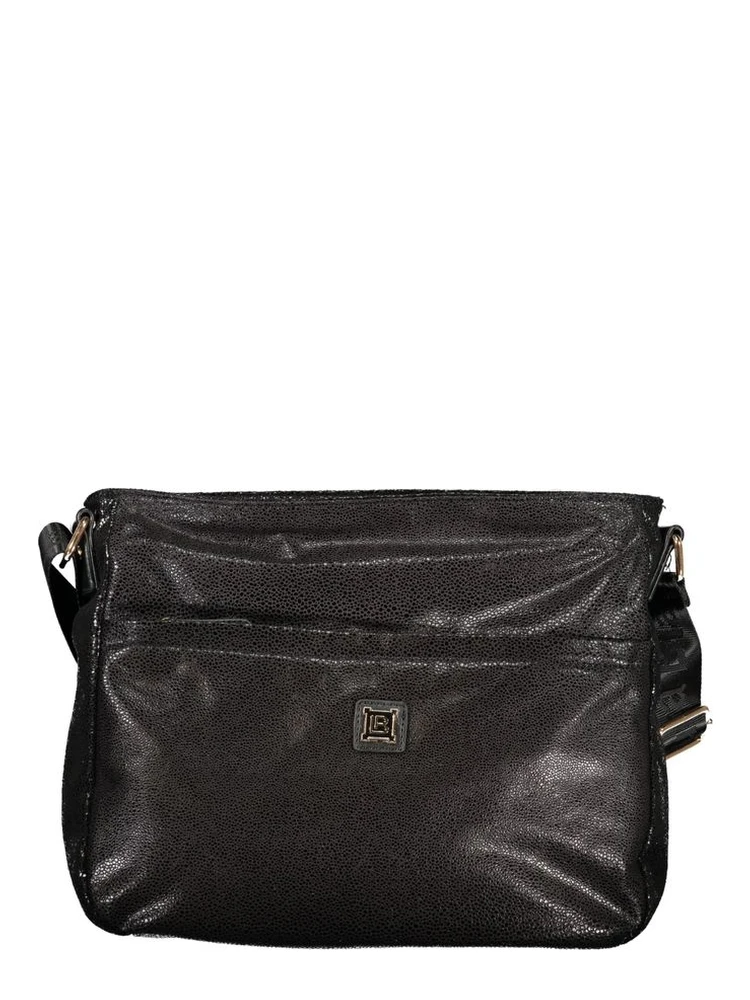Black Polyester Women Handbag