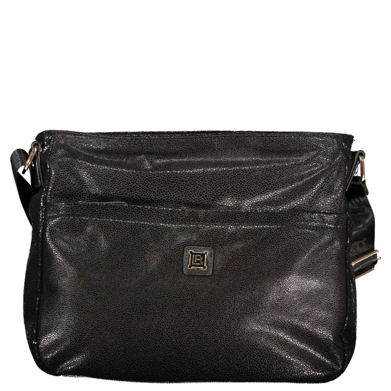 Black Polyester Women Handbag