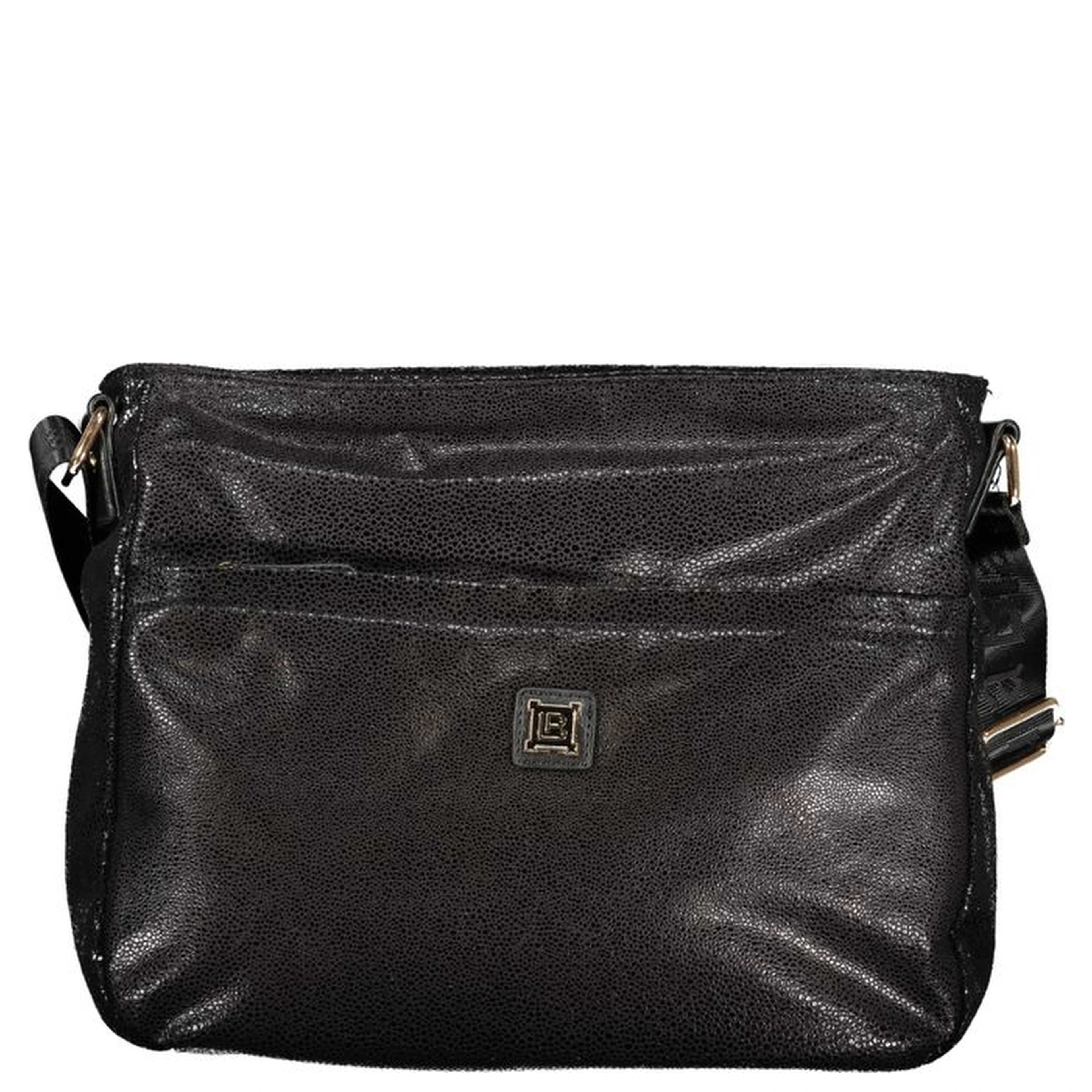Black Polyester Women Handbag