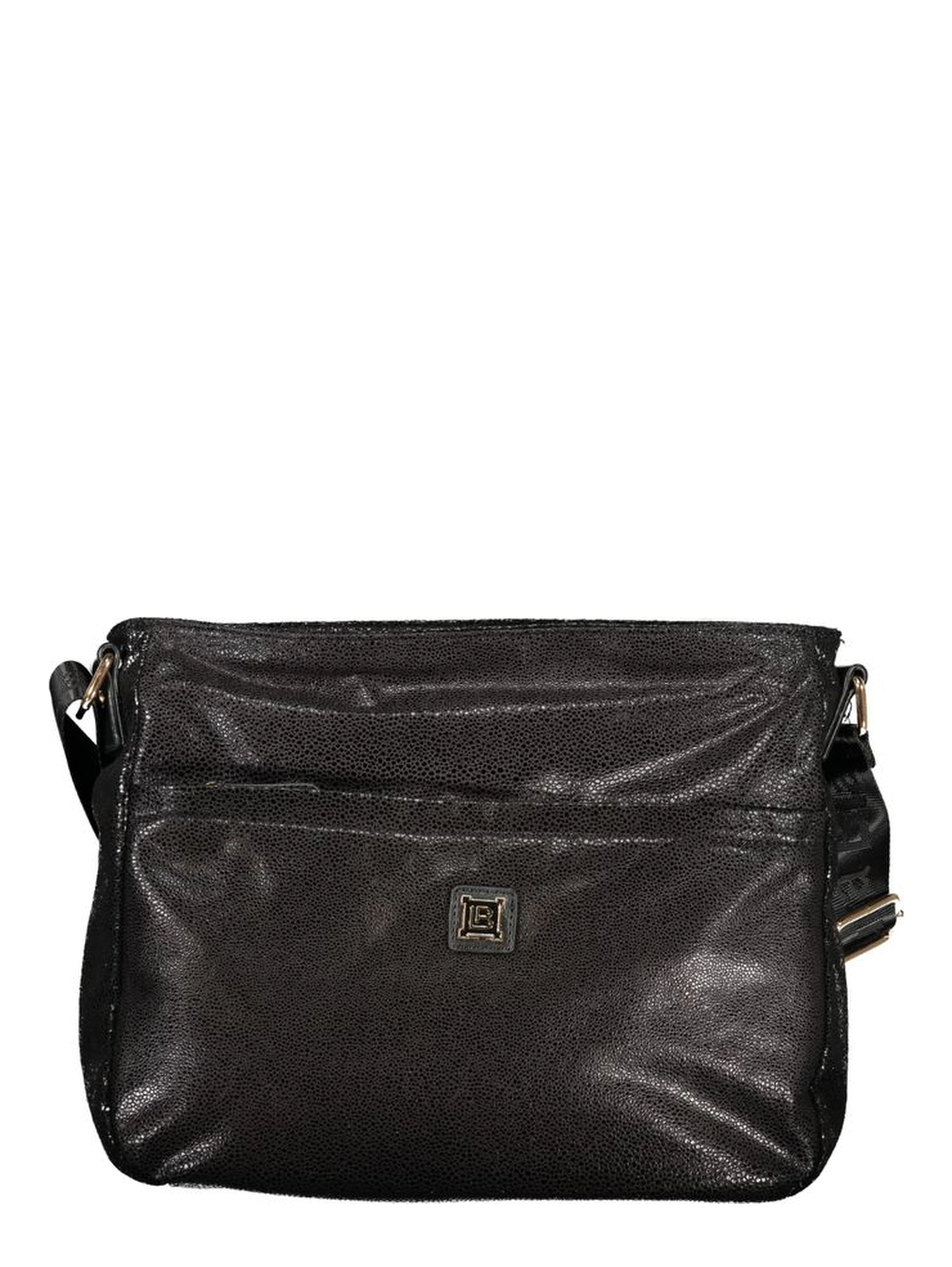 Black Polyester Women Handbag