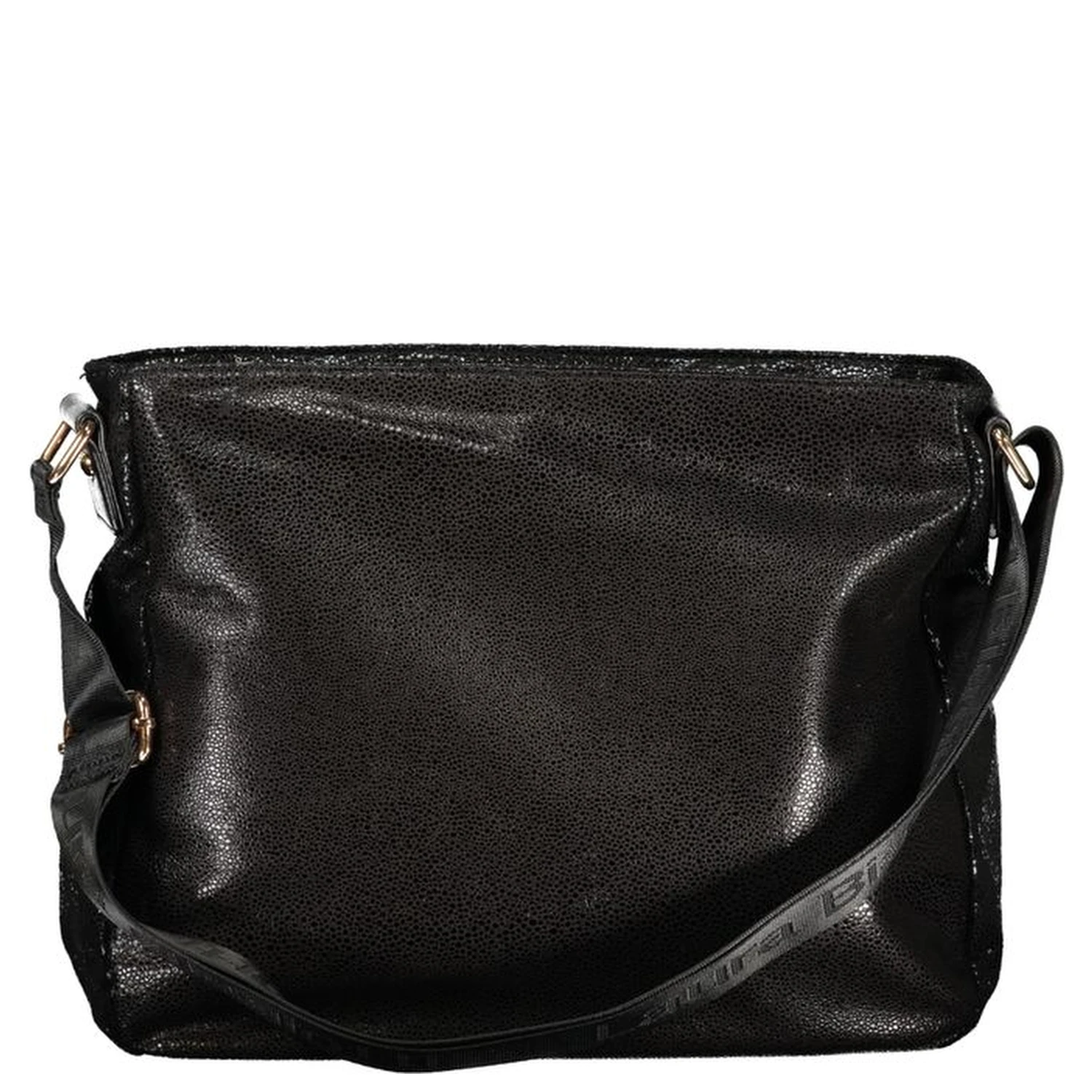 Black Polyester Women Handbag