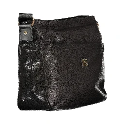 Black Polyester Women Handbag