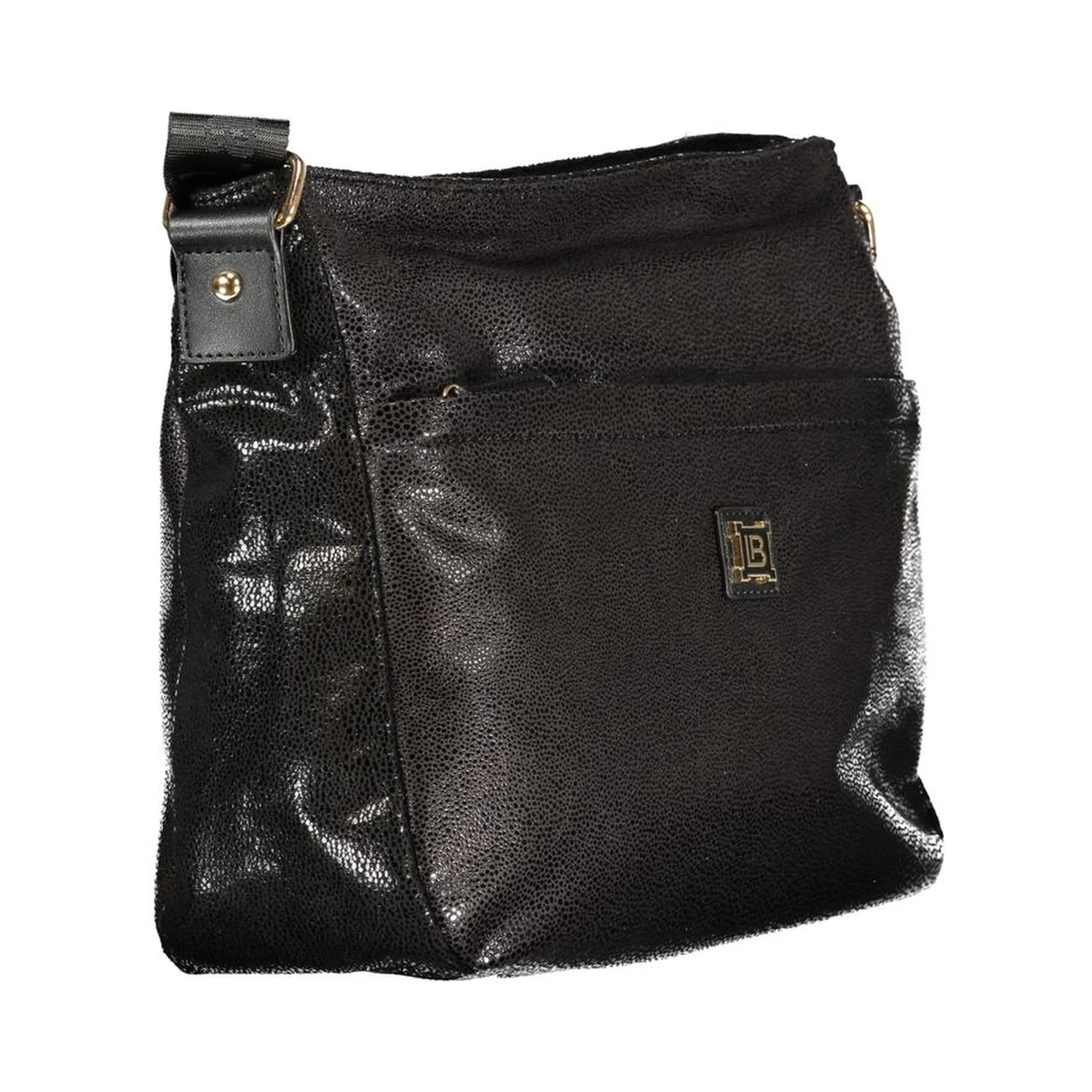 Black Polyester Women Handbag