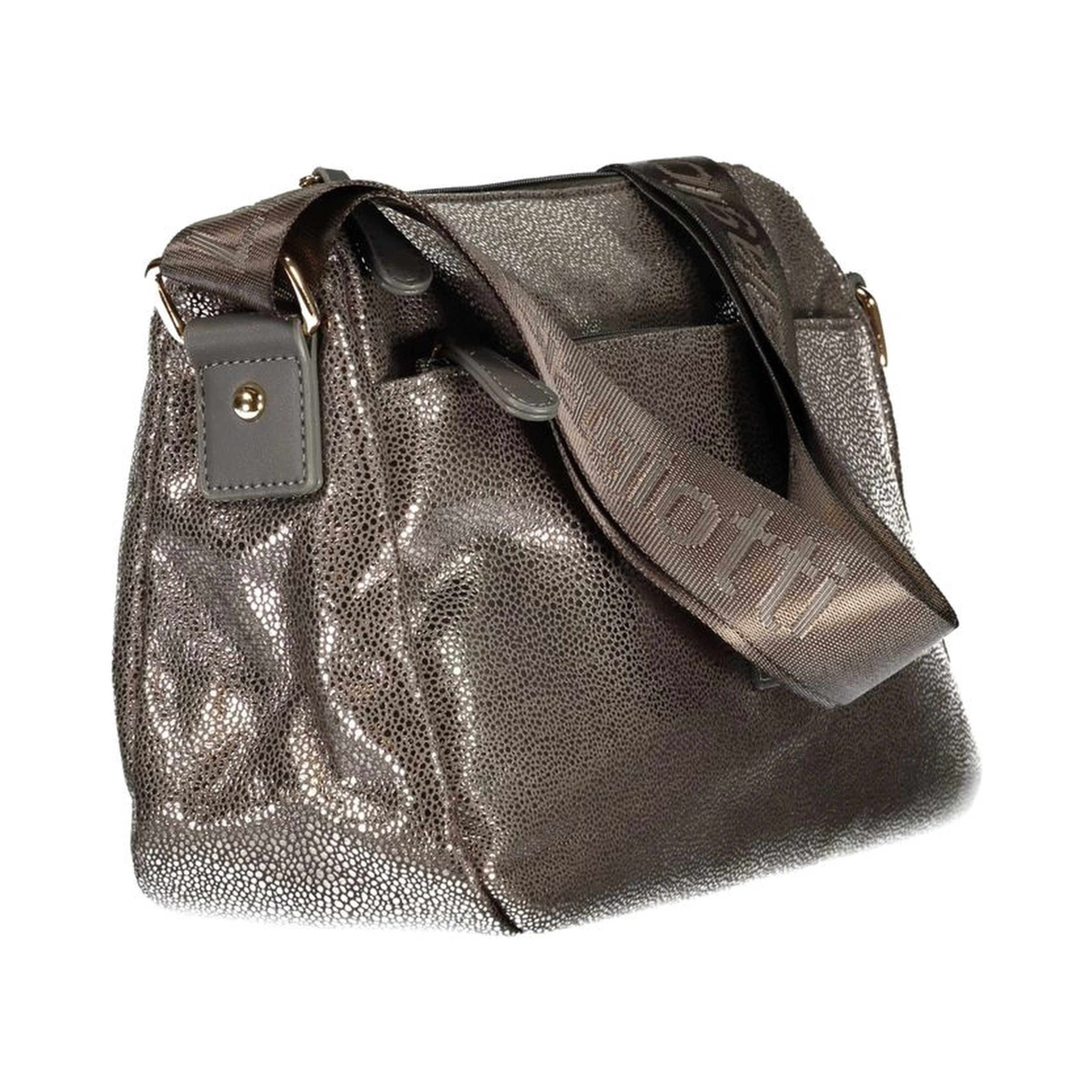 Gray Polyester Women Handbag