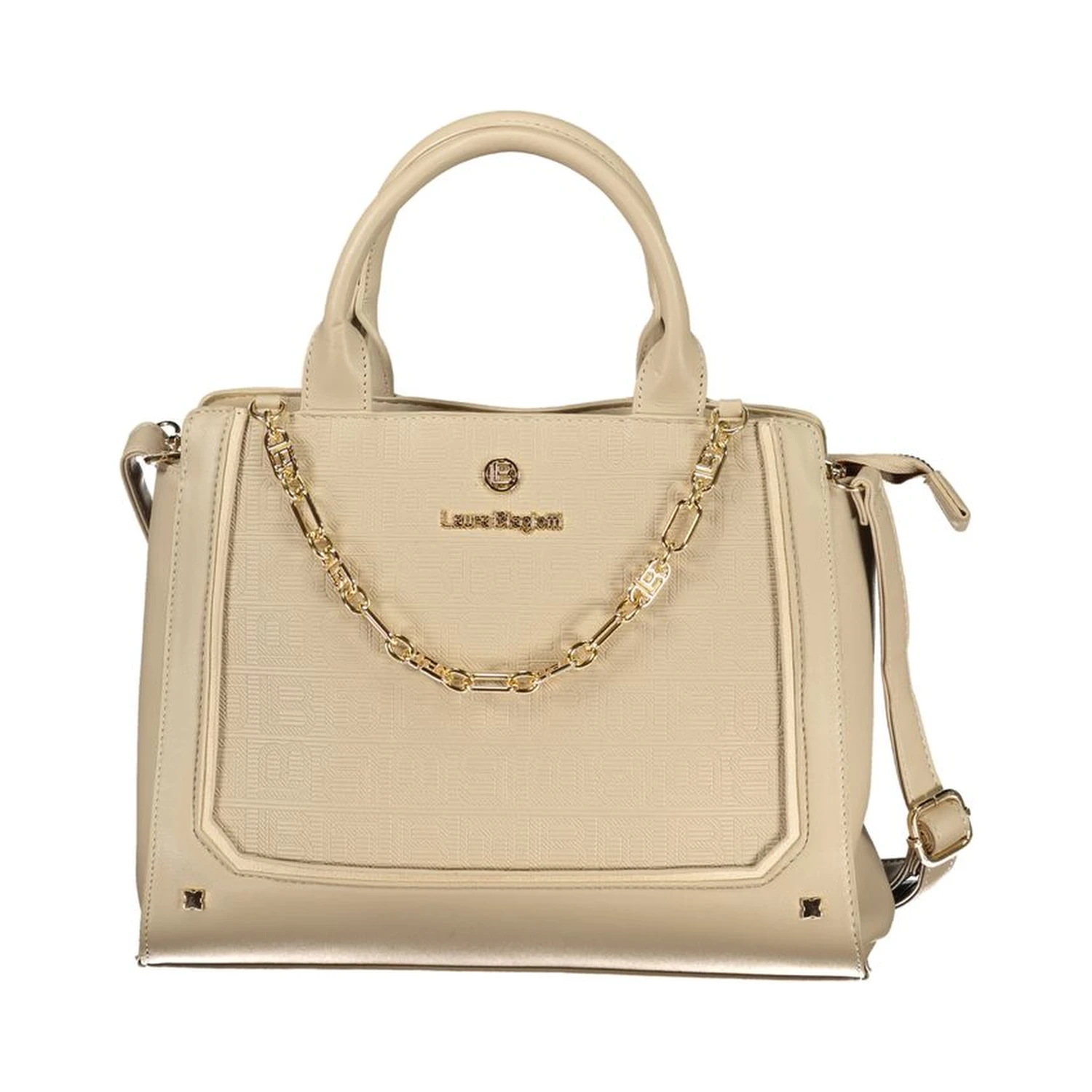 Beige PVC Women Handbag