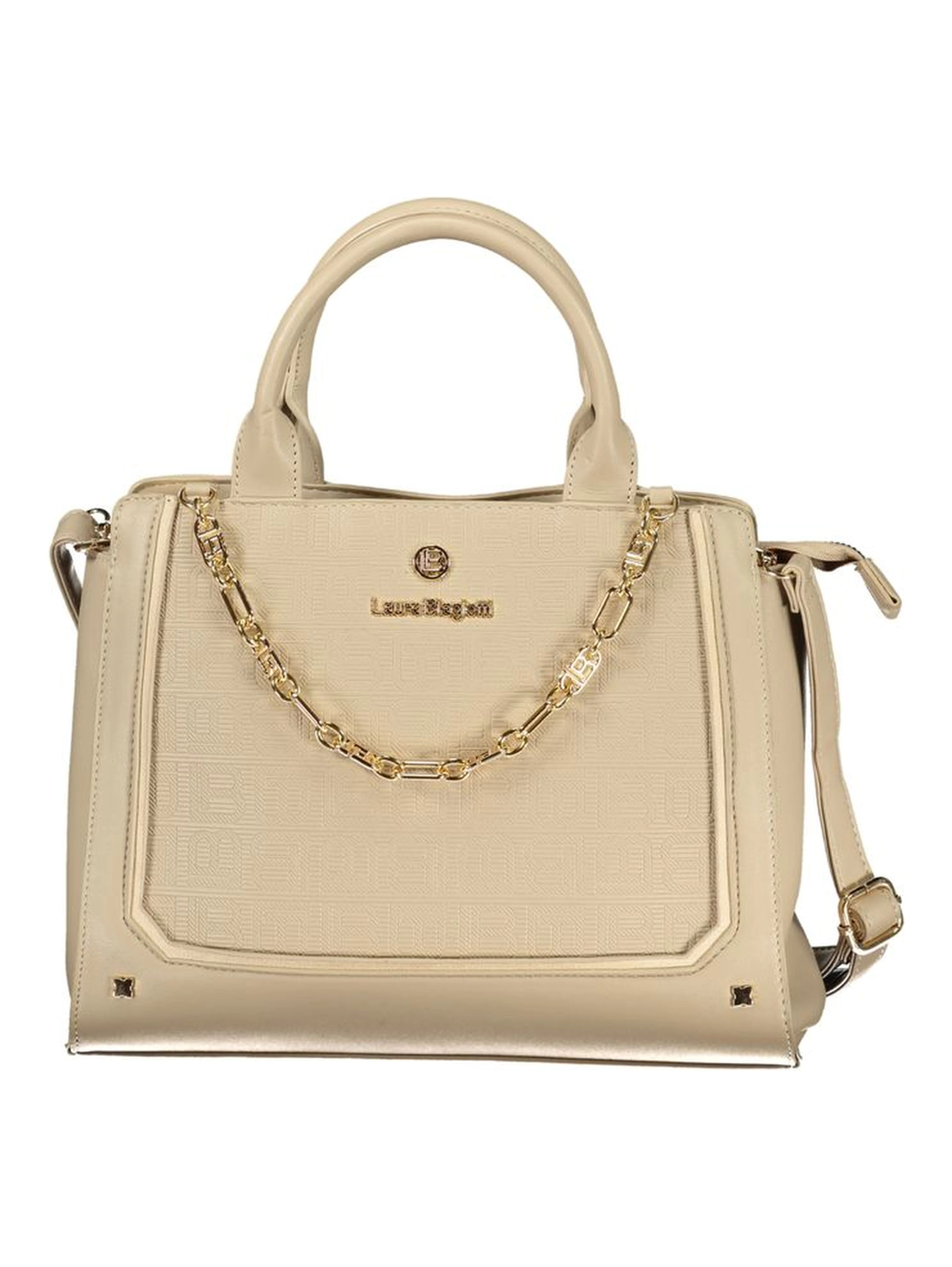 Beige PVC Women Handbag