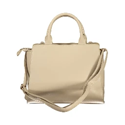 Beige PVC Women Handbag