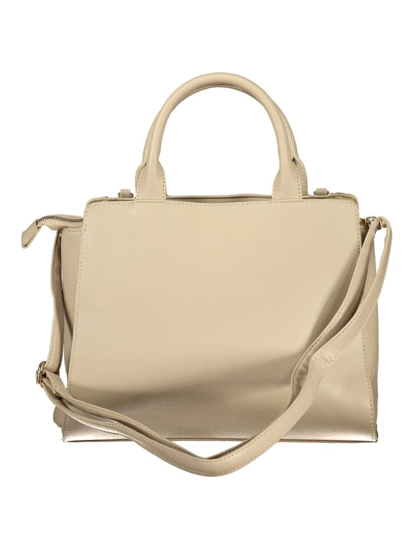 Beige PVC Women Handbag