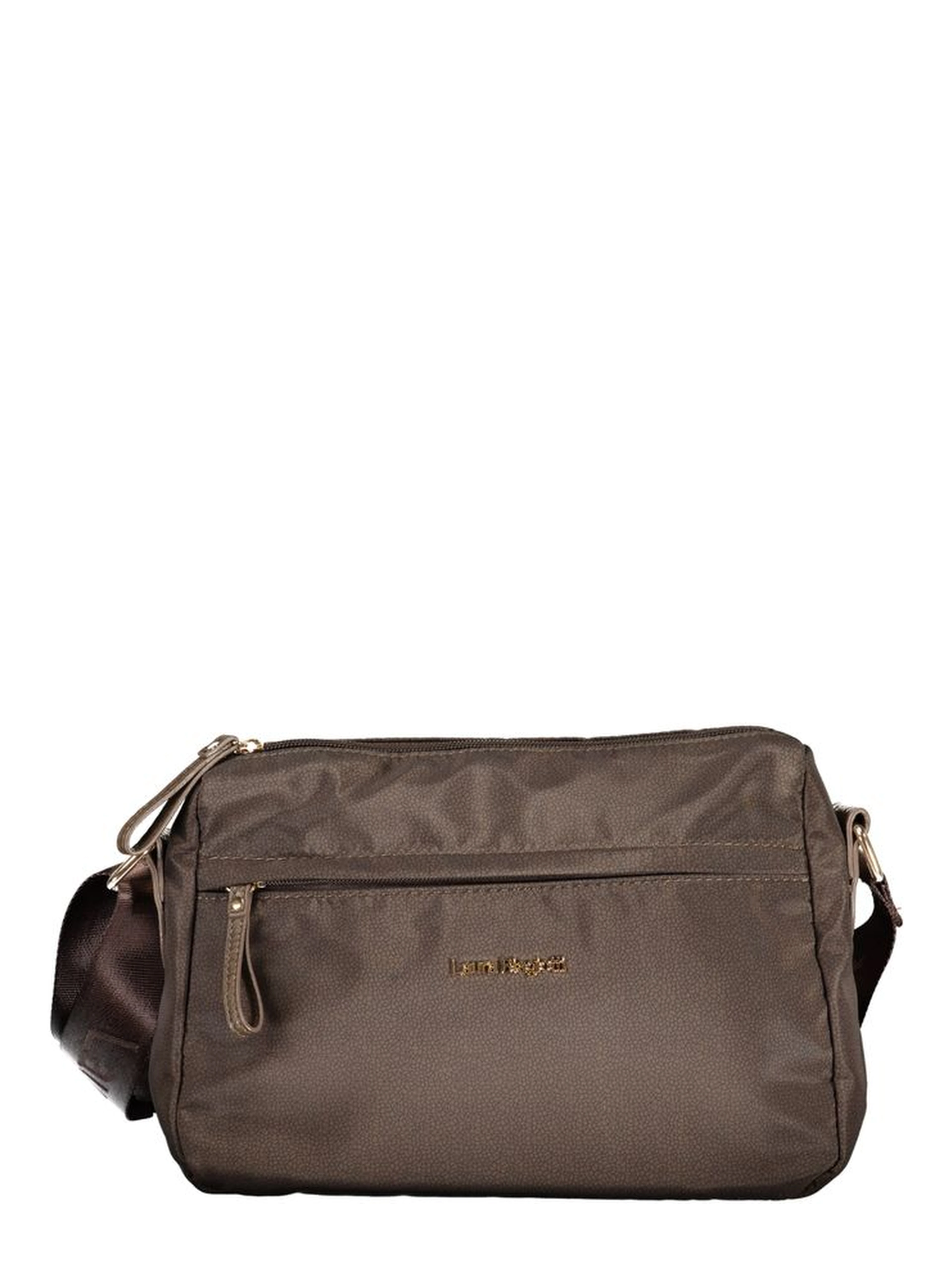 Brown Polyester Women Handbag