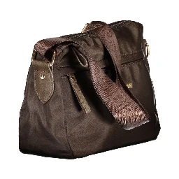 Brown Polyester Women Handbag
